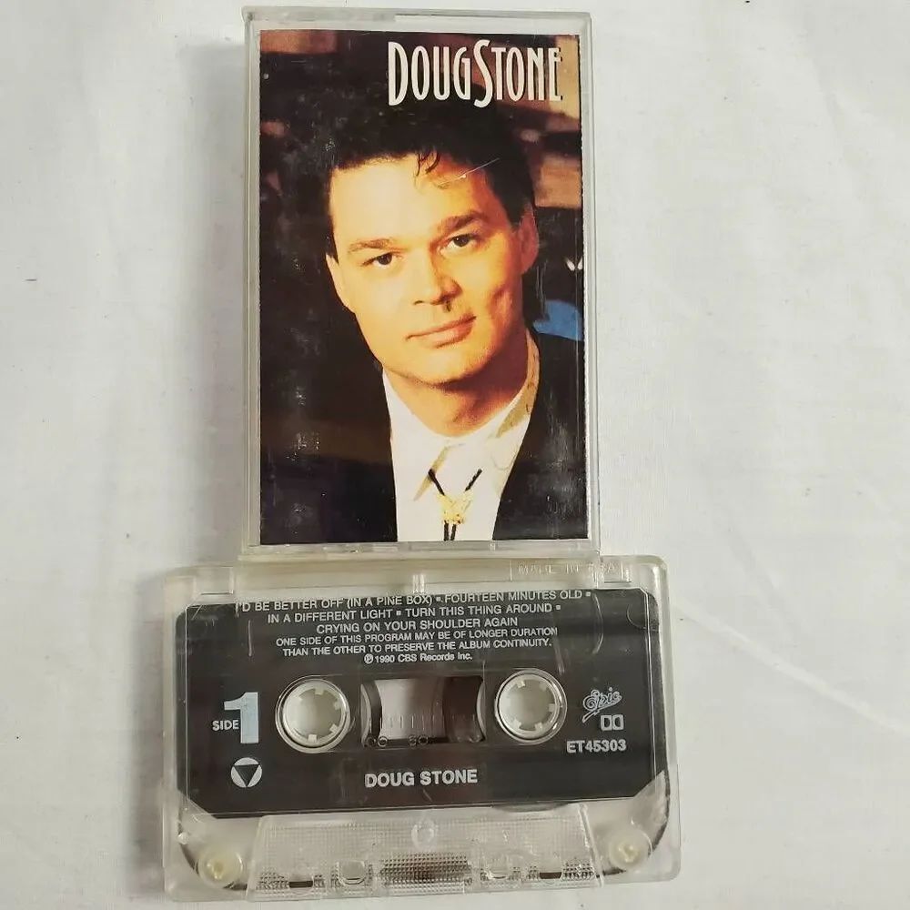 Doug Stone – Self-Titled Cassette Album 1990 Epic Records Country